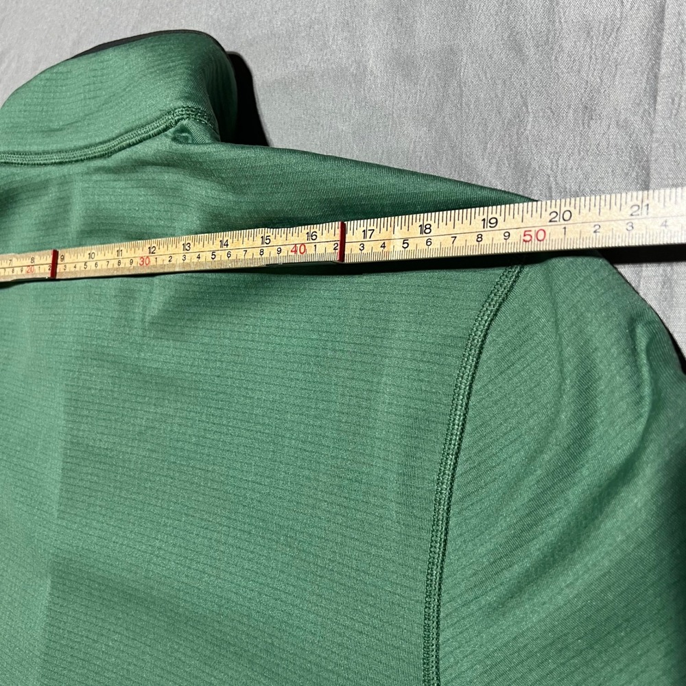 Eddie Bauer Mens Large Green Full Zip Grid Fleece Jacket Lightweight Outdoor L - Picture 9 of 16